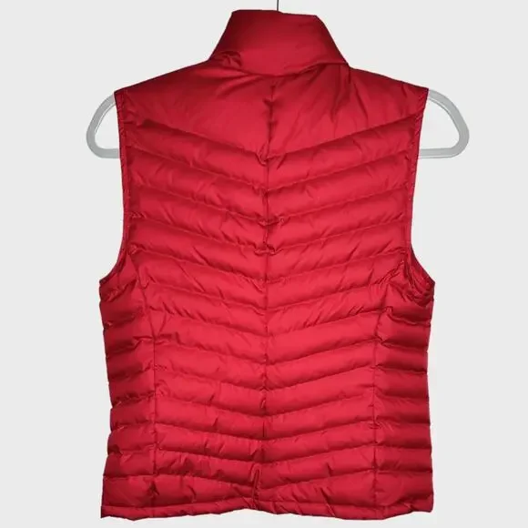 Talbots Petites Quilted Chevron Down Puffer Vest Women's MP Zip Snaps Pockets - Picture 2 of 9